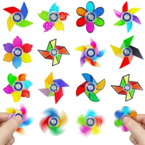 15pcs Windmill Small Top Fidget Spinner Colorful Fingertip Top Guest New Year's Gift Kindergarten Prize Stress Relief Toy